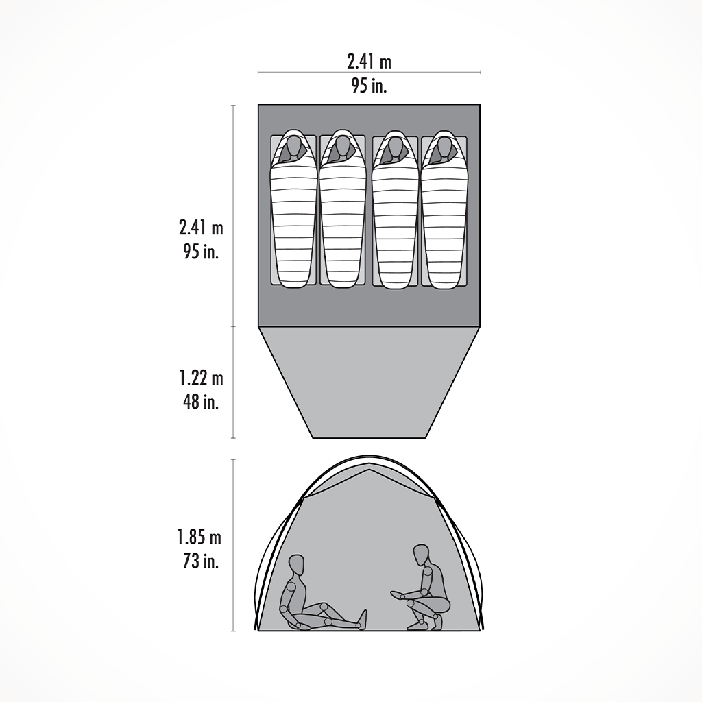 Camping Tents MSR Habiscape 4  Floorplan