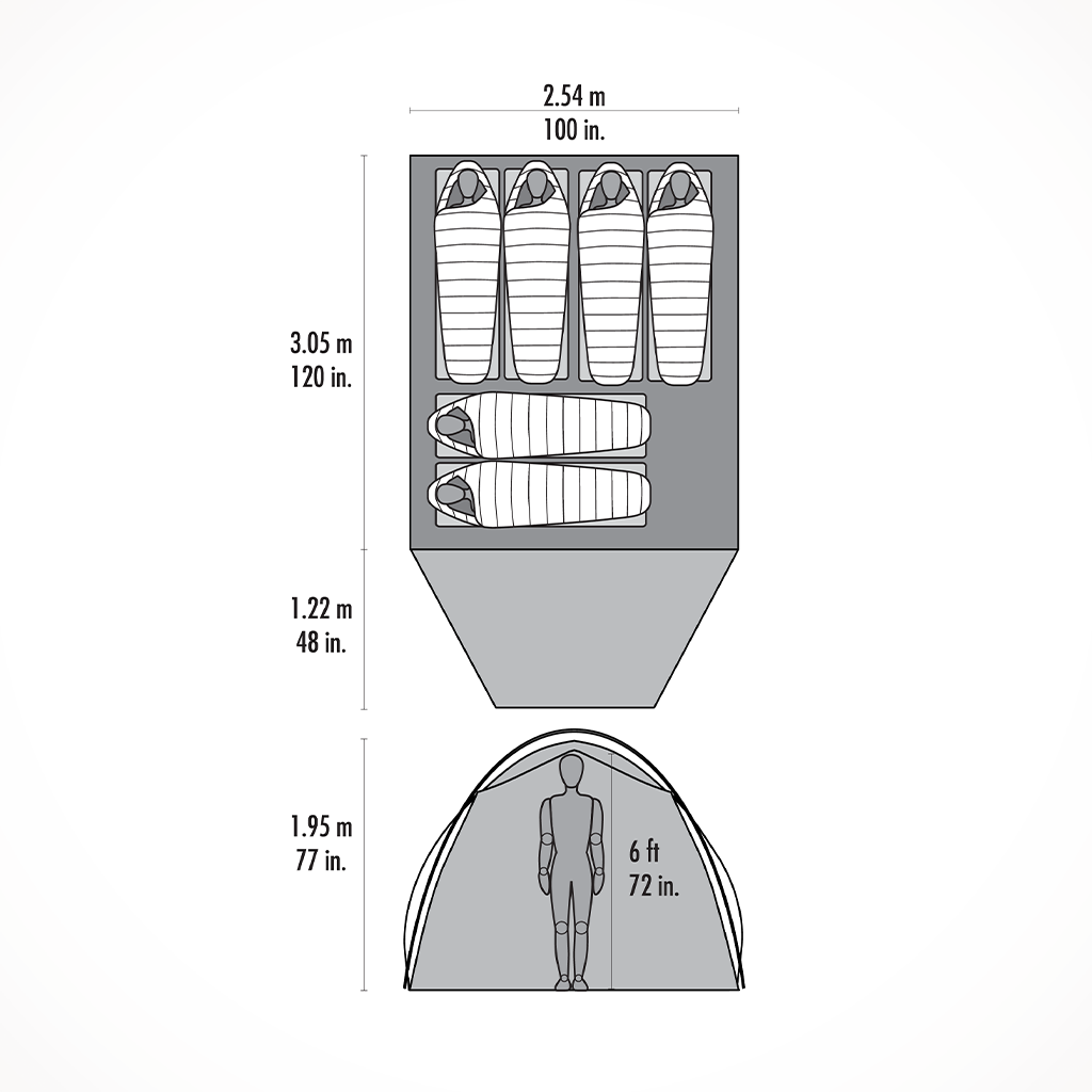 Camping Tents MSR Habiscape 6 Floor Plan