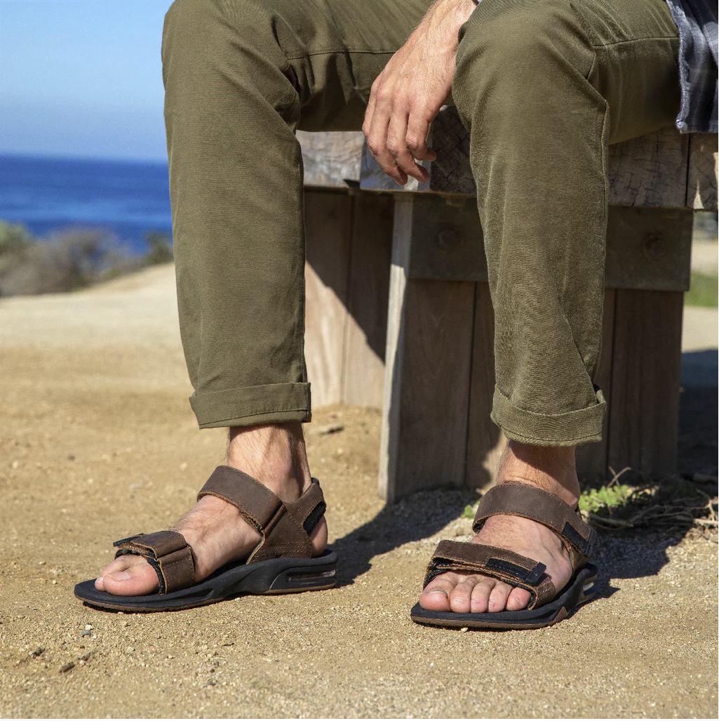 Reef Fanning Black & Silver Sandals | Zumiez