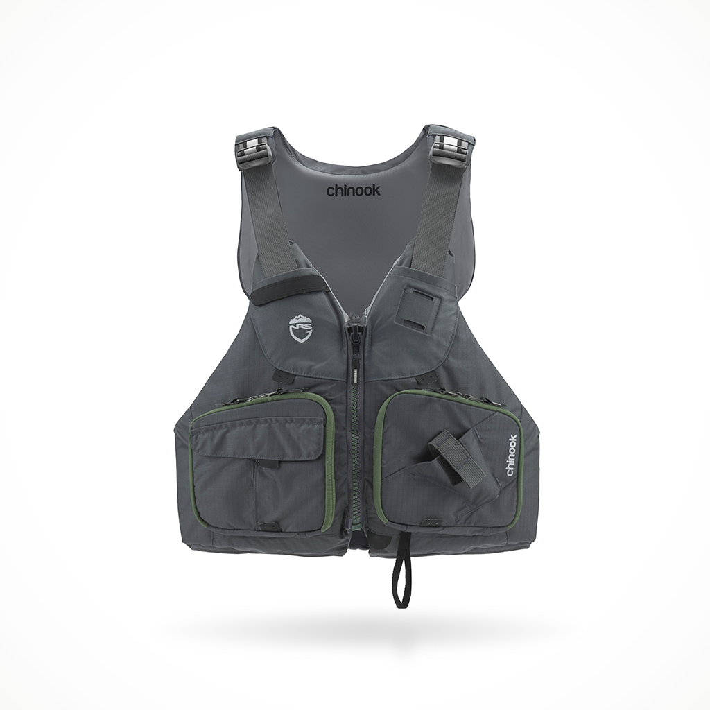 Paddling PFDs NRS Chinook Charcoal Front